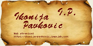 Ikonija Pavković vizit kartica